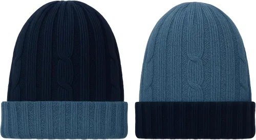 Vista 9 de TINKUY Alpaca Wool Men's & Women's Reversible - Cuffed Slouchy, Beanie Hat, Unisex, One Size beige/camel