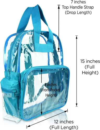 Vista 52 de DALIX Bolsas de mochila transparentes de plástico liso dorado