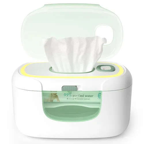 Vista 10 de Momcozy - Calentador de toallitas para bebé, diseño innovador de resorte, dispensador de gran capacidad para 60-80 unidades, 4 modos de control