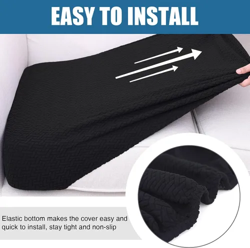 Vista 4 de Smiry - Fundas impermeables para cojines de sofá, fundas de cojín elásticas de jacquard gruesas para sofá, protector de muebles elástico lavable
