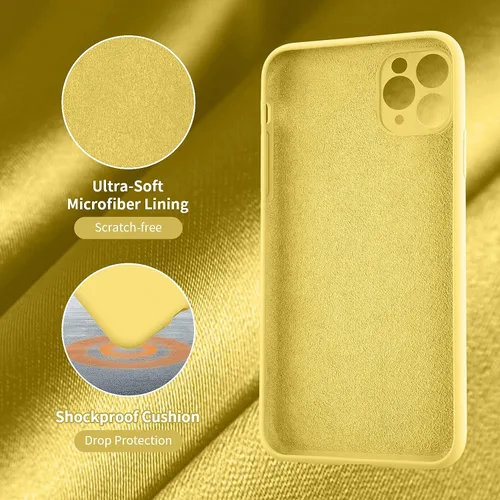 Vista 6 de Cordking - Funda para iPhone 11 Pro Max (silicona, ultra-delgada, resistente a los golpes, forro de micro-fibra suave anti-arañazos)