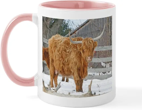 Vista 19 de CafePress Heilan Coo (Highland Cow) Taza de café de cerámica de 11 oz (11.0 fl oz)