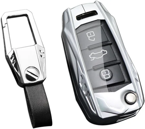 Vista 62 de Funda para Llavero Audi, Llavero, Protección de Aleación de Zinc Funda para Llave de Automóvil para A3 A4 A5 A6 Q7 Q5 TTS SQ5 R8 RS4 RS5 S5