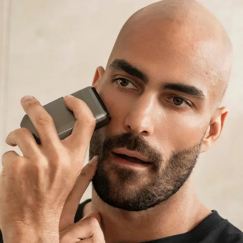 Vista 4 de Maquinillas de afeitar eléctricas para hombres – Afeitadoras eléctricas de viaje compactas para hombres calvos – Pequeñas afeitadoras portátiles