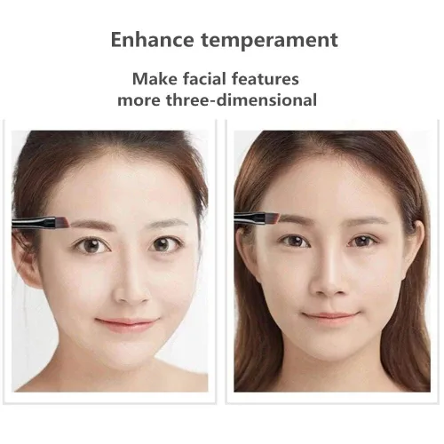Vista 4 de Polvo de cejas disco de cejas de tres colores impermeable para cejas, kit de maquillaje de cejas para dar forma a las cejas naturales