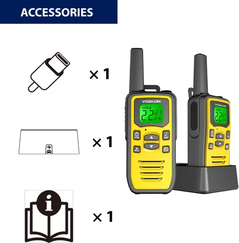 Vista 5 de Walkie Talkies de largo alcance para adultos, radios bidireccionales de mano, radio de emergencia de 2 vías, Walky Talky,