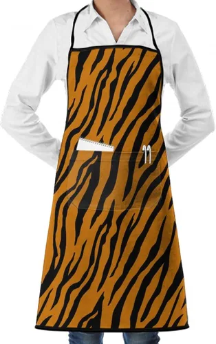 Vista 34 de Delantal unisex con cuello ajustable con bolsillos espaciosos y lazos largos