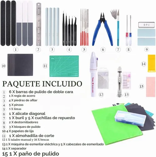 Vista 7 de Keadic 55 Uds. Herramientas básicas de modelador profesional, juego de herramientas de construcción de pasatiempos, kit de herramientas Gunpla, kit