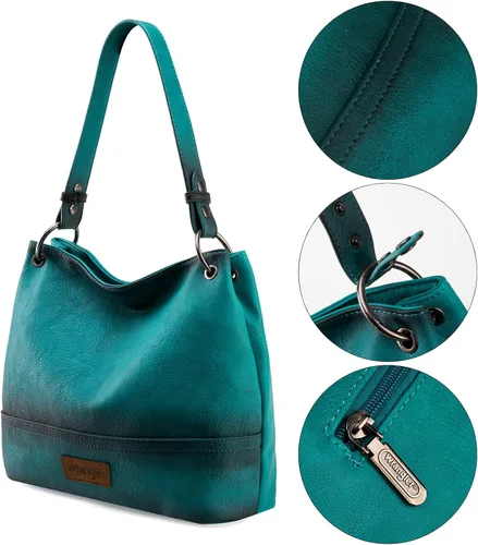 Vista 40 de Wrangler Hobo - Bolsas para mujer de cuero vegano con asa superior, bolsos de hombro y bolsos