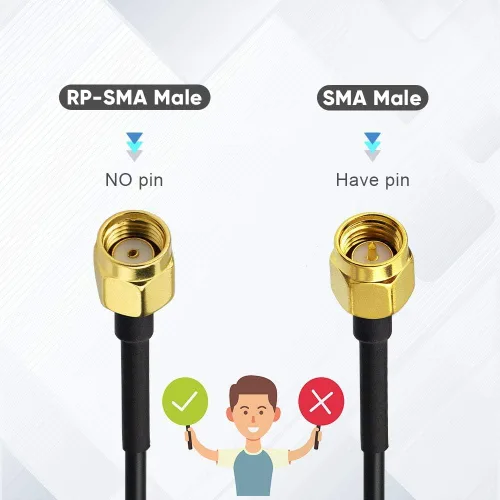 Vista 6 de Bingfu Antena WiFi de banda dual 2.4GHz 5GHz 5.8GHz 9dBi con base magnética RP-SMA macho para enrutador WiFi, tarjeta de red inalámbrica, adaptador
