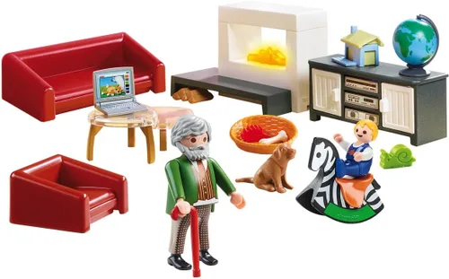 Vista 6 de Playmobil Cómodo paquete de muebles de sala de estar