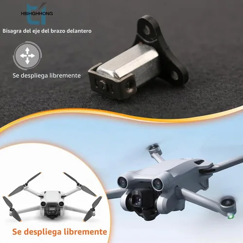 Vista 3 de Reemplazo del eje del brazo delantero para DJI Mini 3 Pro/Mini 3 bisagras de brazo delantero eje de brazo para DJI Mini 3 Pro Drone Accesorios