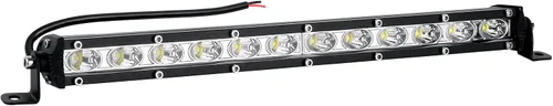 Vista 10 de nifeida - Barra de luz led de 10 pulgadas, una sola fila, ultradelgada [30 cm con soporte], 120 W, cápsulas de luz led, luz combinada de haz puntual