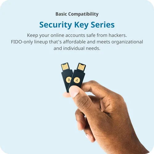 Vista 3 de Yubico - Clave de seguridad C NFC - Compatibilidad básica - Autenticación multifactor (MFA) Clave de seguridad y llave de acceso, Conexión a través