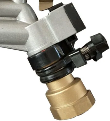 Vista 5 de Pistola de riego de impacto ajustable de 360° de 1.5 pulgadas, kit de herramientas de riego de agua de largo alcance ajustable para granjas