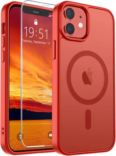 Vista 167 de SUPFINE Funda magnética para iPhone SE 2022 (3ª)/2020 (2ª), iPhone 8 (compatible con MagSafe) (protección contra caídas de grado militar), funda