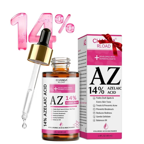 Vista 8 de Suero facial de ácido azelaico al 14% con niacinamida y ácido hialurónico – Ayuda a calmar el enrojecimiento, mejorar las manchas y manchas oscuras