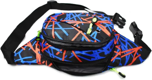 Vista 2 de Riñonera de los años 80 y 90 para mujeres y hombres, diseño retro fresco, bolsa cruzada con cinturón ajustable, bolsa de cintura para correr