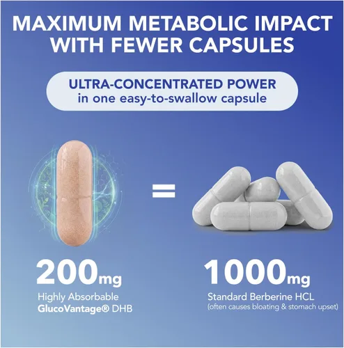 Vista 3 de Suplemento de dihidroberberina de 200 mg - DHB Super Berberina, 60 cápsulas