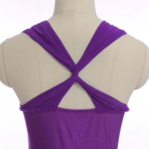 Vista 6 de IBAKOM Disfraces de danza lírica para mujer, lentejuelas brillantes, vestido de baile contemporáneo, disfraz de baile de salón para adultos