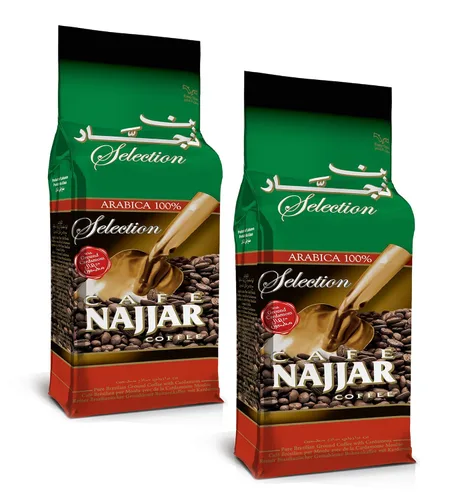 Vista 9 de Cafe Najjar clásico con cardamomo estilo turco, café molido, 1 libra (Líbano)