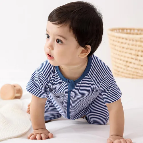 Vista 7 de BeiVSlley Paquete de 2 mamelucos de manga corta para bebé, niño, niña, unisex, de algodón