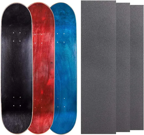 Vista 32 de Cal 7 Tablas de patineta de arce en blanco con cinta de agarre (paquete de 3, combinaciones)