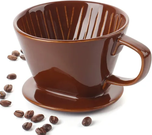 Vista 11 de DOWAN Cafetera vertida, gotero no eléctrico para verter sobre café, cafetera manual, tazas individuales, accesorios de preparación lenta de Negro