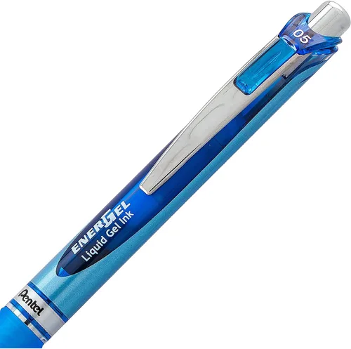 Vista 5 de Pentel Energel Rtx Retráctil, 12 paquetes de 6 bolígrafos de tinta negra y 6 azules, punta de aguja, punta fina de 0.020 in
