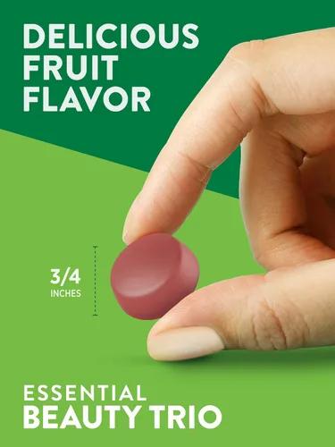 Vista 5 de Gomitas para el cabello, piel y uñas, 80 unidades, 2500 mcg de biotina, vegano, sin OMG, suplemento sin gluten, vitamina para mujeres y hombres, por