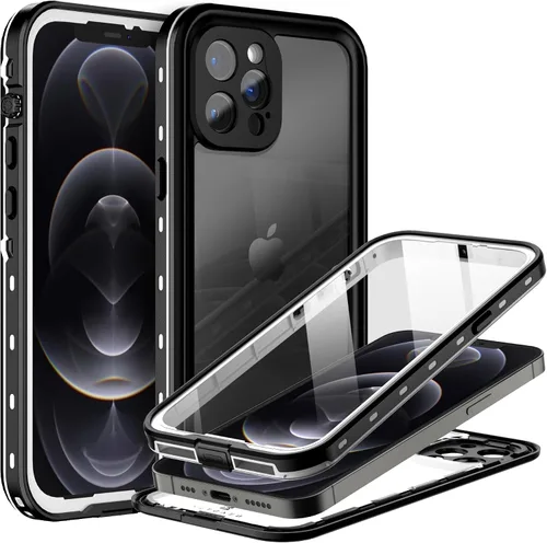 Vista 9 de BEASTEK TRE - Funda impermeable para Apple iPhone 12, a prueba de golpes, con certificación IP68, con protector de pantalla integrado, funda