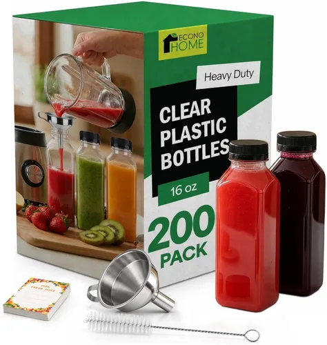 Vista 29 de EconoHome 16oz, paquete de 100 botellas de jugo sin BPA, a prueba de fugas