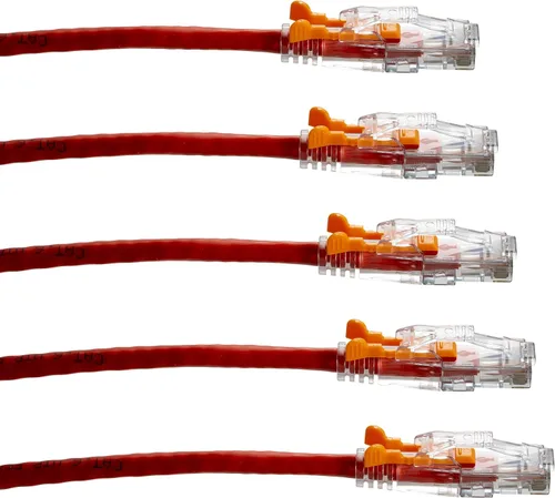 Vista 30 de NTW NTW - Cable de conexión de bloqueo de red patentado CAT6 de 1 pie, sin enganches, azul (NL-U6K-001BL)