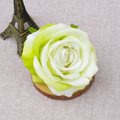 Vista 18 de 10 piezas de flores artificiales sin tallo de 3.9 in de cabeza de rosas artificiales estéticas para bodas, ramos, guirnaldas