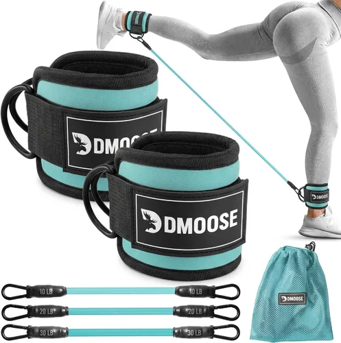Vista 19 de DMoose Ankle Strap for Cable Machine - One Size Fit with Premium Padding, Workout Kickback Ankle Cuffs, Ankle Bands for Working Out, Booty Workouts