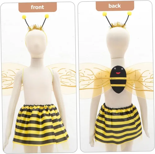 Vista 7 de Disfraz de alas de hada para niñas, 12 piezas, disfraz de cosplay para niñas, tutú para niñas, ropa de alas de hada