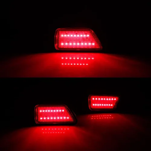 Vista 6 de 2x luces LED de señalización lateral de lente roja para parachoques trasero para Honda CR-V 1997-2001