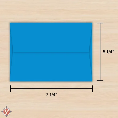 Vista 5 de Sobres azules A7 de color brillante, 5 1/4 x 7 1/4 pulgadas, perfectos para fotos de 5 x 7, tarjetas de manualidades y manualidades, para proyectos