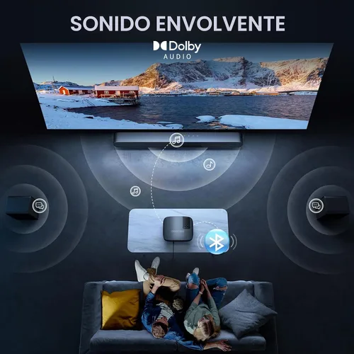 Vista 5 de GooDee Proyector 4K con WiFi y Bluetooth compatible, FHD 1080P Mini proyector portátil para películas al aire libre, proyector de video 5G para cine