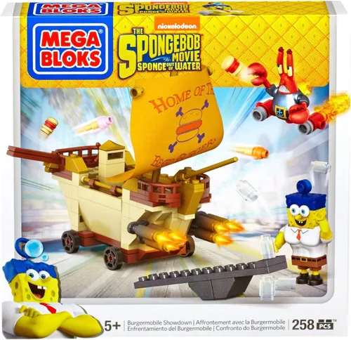 Vista 2 de Mega Bloks Bob Esponja Burgermobile Showdown Juego de construcción