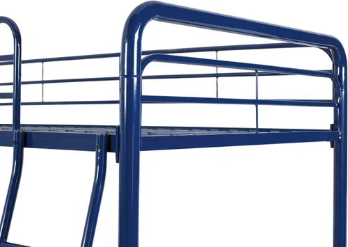 Vista 5 de Better Home Products Litera de metal individual sobre cama individual en azul
