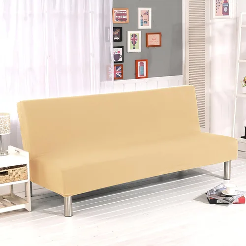 Vista 4 de Fundas de sofá sin brazos, elásticas de elastano, funda plegable para sofá cama, futón sin reposabrazos, protector de muebles para sala de estar