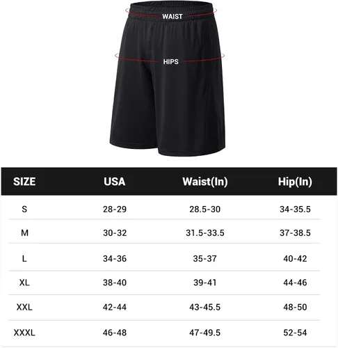 Vista 2 de Pantalones cortos deportivos para hombre con bolsillos y cintura elástica, de secado rápido, pantalones cortos de entrenamiento para hombre