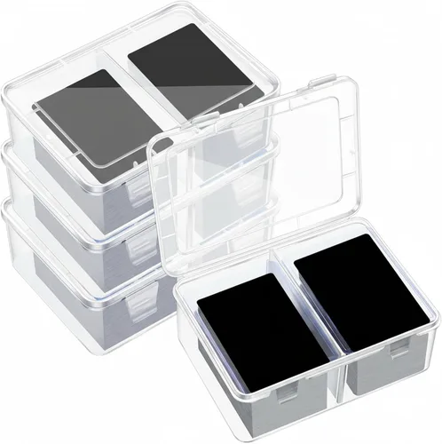 Vista 8 de Vicenpal Caja de almacenamiento de 300 tarjetas compatible con Mtg TCG, caja de almacenamiento de tarjetas de intercambio de plástico transparente
