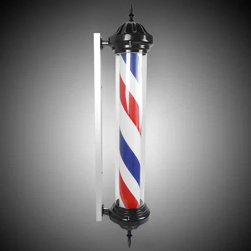 Vista 7 de DNYSYSJ Luz LED de poste de peluquería de 19 pulgadas, letrero retro para peluquería y peluquería, tiras giratorias IP44, impermeable, montaje