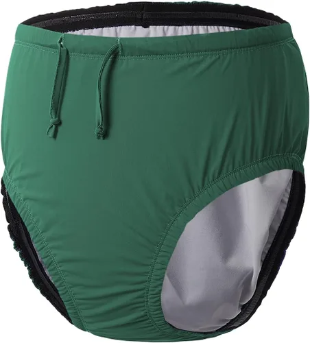 Vista 13 de Pañales de natación reutilizables para adultos, ropa de baño para necesidades especiales para incontinencia, cubiertas de pañales de tela Negro