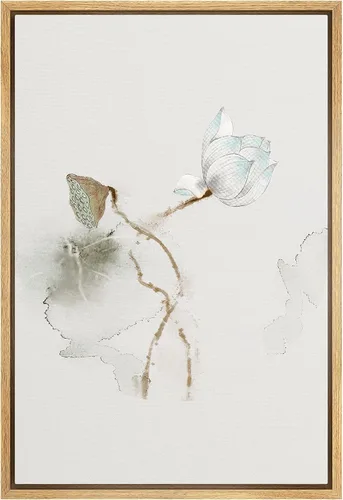 Vista 9 de NWT Juego de impresiones enmarcadas para pared, ramo de flores amarillas, capullos de flores amarillas, ilustraciones de plantas florales, arte