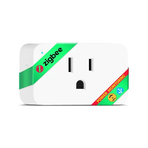 Vista 7 de Enchufe inteligente Zigbee, monitoreo de energía, requiere certificación ETL, compatible con Alexa, Google Home, Home Assistant, SmartThings