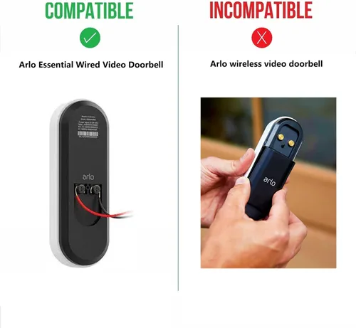 Vista 3 de TEYOUYI Soporte de ajuste de ángulo de revestimiento de vinilo compatible con timbre de video Arlo de seguridad, cuña de montaje en ángulo