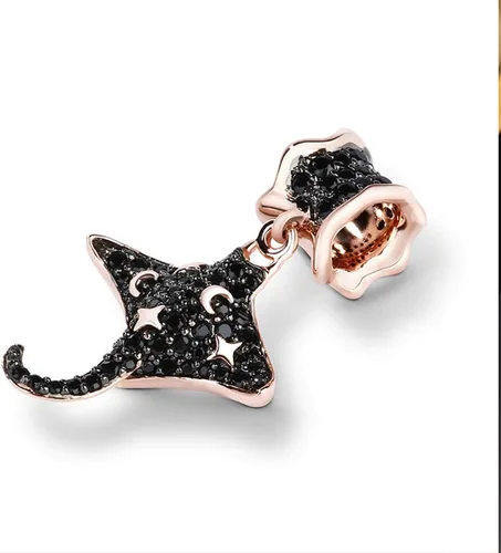 Vista 7 de GNOCE Dije de plata de ley con dije de pez payaso con forma de pez dorado para mujeres y niñas, Metal